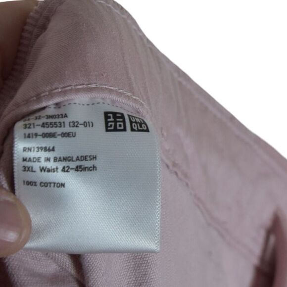 Uniqlo Men's Corduroy Utility Shorts 3XL Dusty Pink Elastic Waist Workwear Casua - Picture 6 of 6